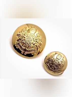 BRAND NEW Ralph Lauren Coat of Arms Set of 2 Gold Buttons